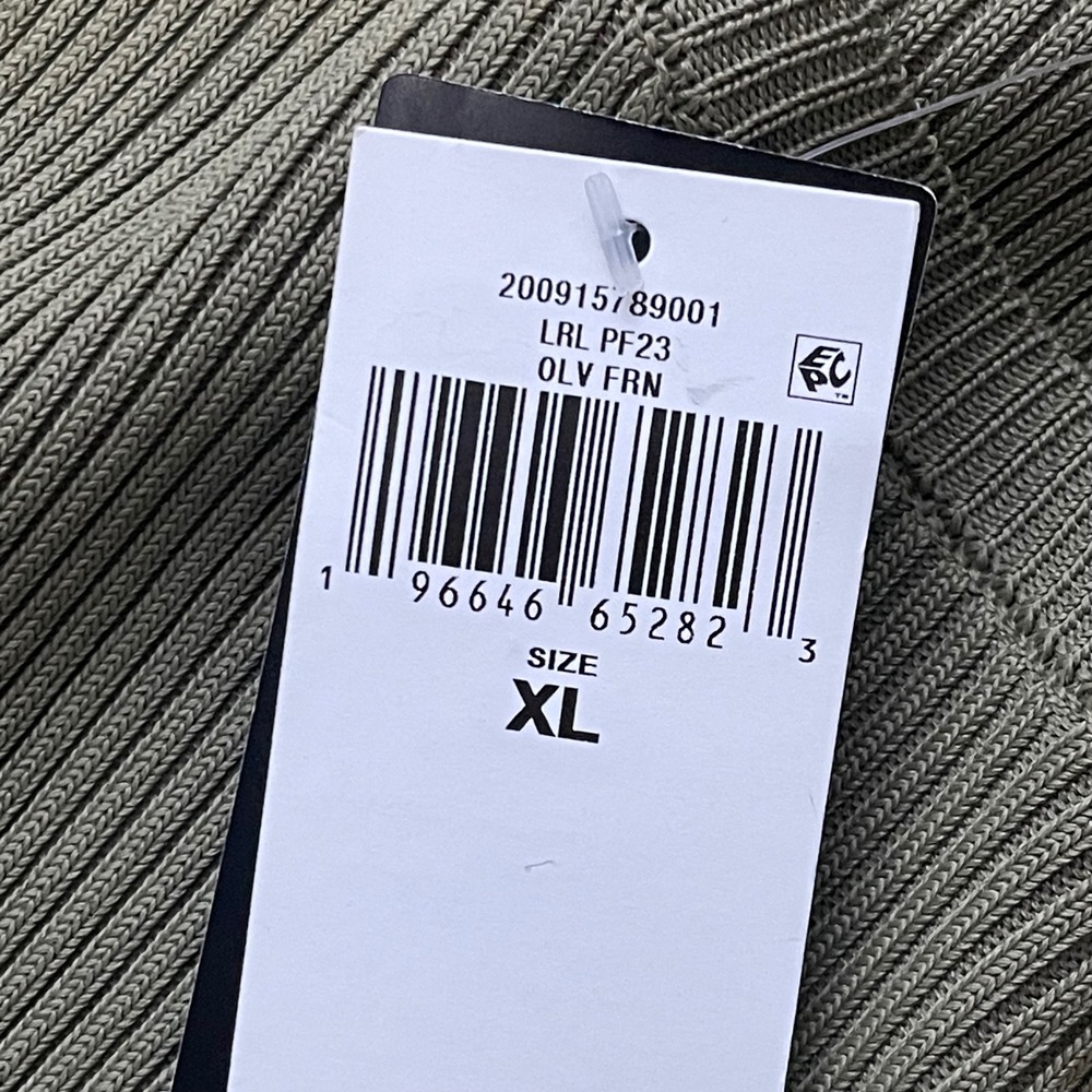 LAUREN RALPH LAUREN Black Label Rib-Knit Long-Sleeve Dress XL Olive Green‎ NEW - Picture 8 of 12